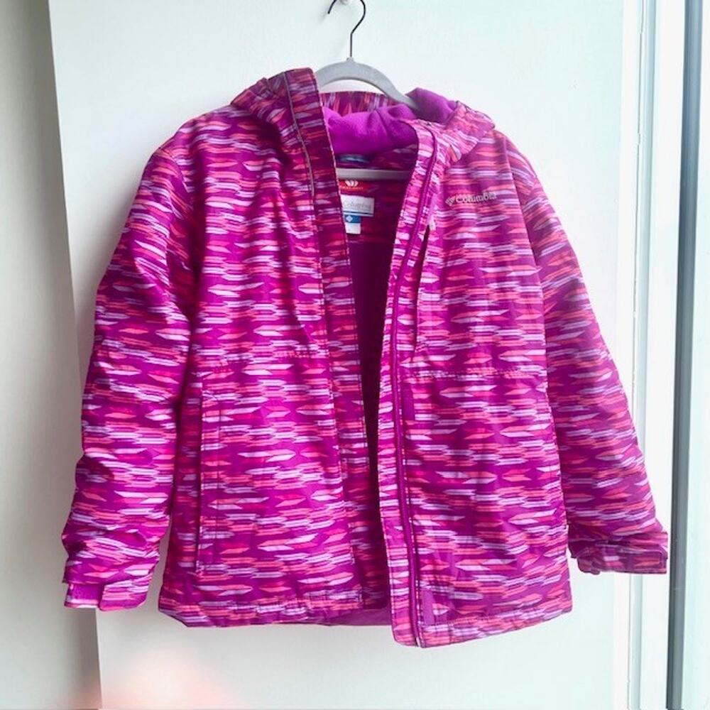 Columbia Girls Youth Ski Winter Jacket Omni Heat XL Hooded Coat